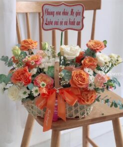 giỏ hoa chúc mừng Cổ điển