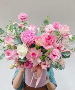 giỏ hoa hồng Ngày thơ mộng