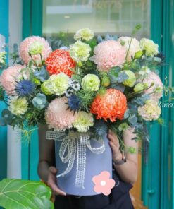 giỏ hoa tươi mẫu đơn Lời chúc mừng