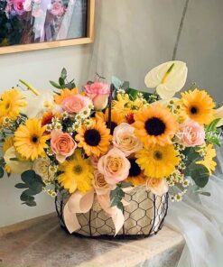 Giỏ hoa hướng dương Sweet Smile