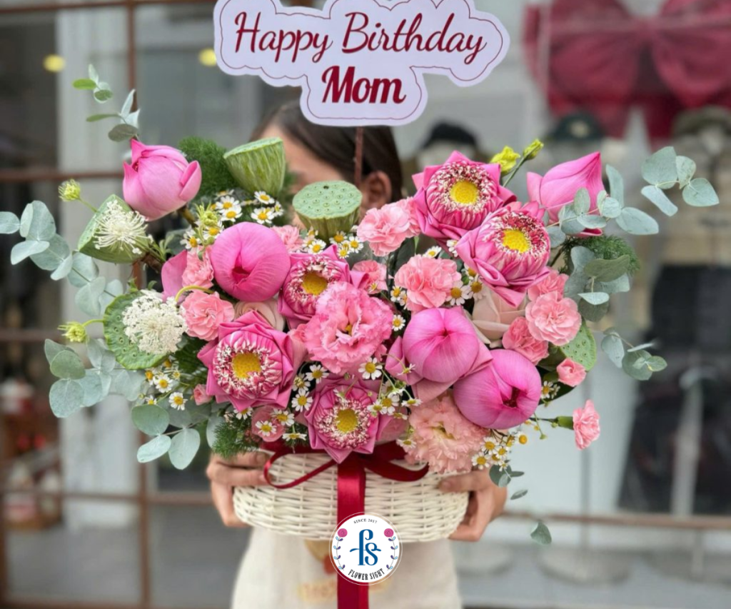 Kết nối trái tim Giỏ hoa tươi Kết nối trái tim