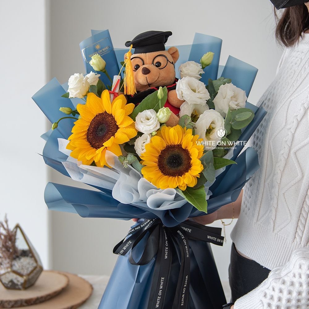Sắc Đỏ Bó hoa tốt nghiệp hoa hướng dương