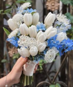 hoa cưới cầm tay hoa ly ly Diamond Love