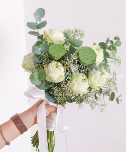 hoa cưới cầm tay hoa sen "Búp sen"