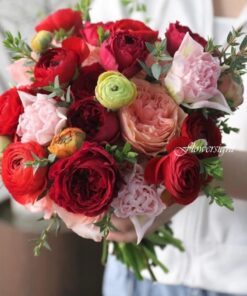 hoa cưới cầm tay Bó hoa cưới Pha lê tím