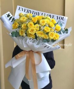 hoa mừng tốt nghiệp hoa hồng vàng "Nơi bắt đầu"