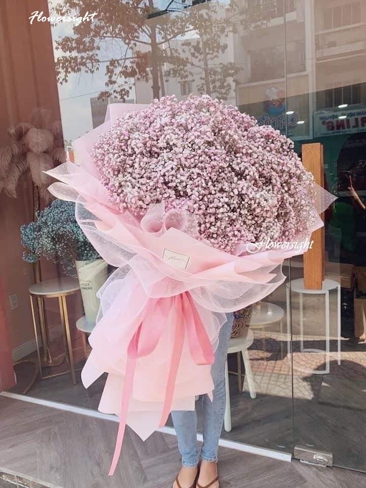 Bó hoa baby hồng được yêu thích tại FlowerSight