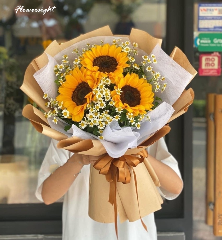 Bó hoa hướng dương 3 bông