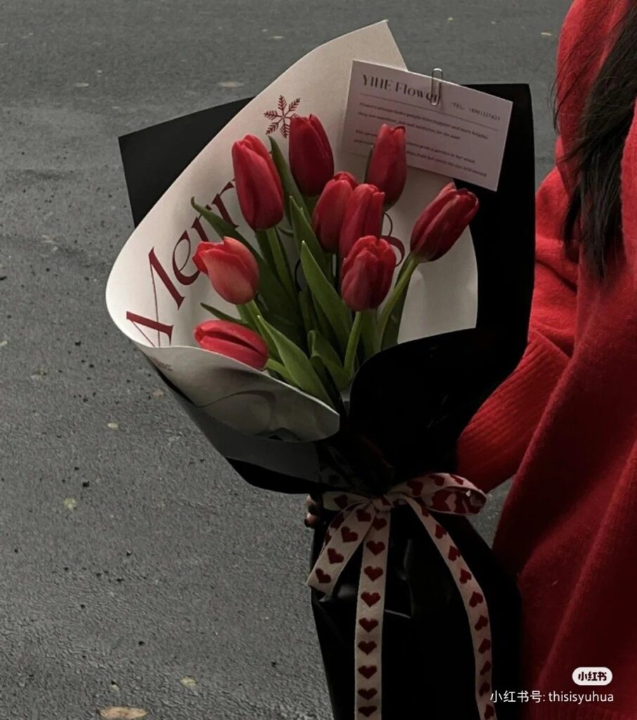Hoa tulip màu đỏ hồng