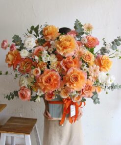 Giỏ hoa tươi đẹp giá rẻ tại TPHCM "Floral Harmony"