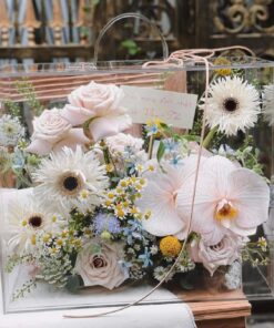 Hộp hoa mica Tình Nồng