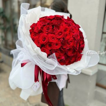 Bó hoa hồng 100 bông