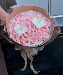 Bó hoa hồng màu hồng