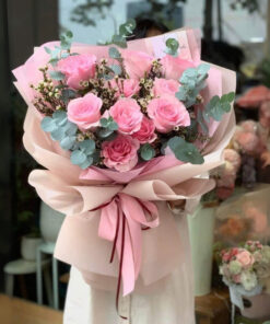 Bó hoa hồng đỏ 10 bông