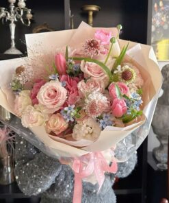 Bó hoa hồng hàn quốc nhiều màu