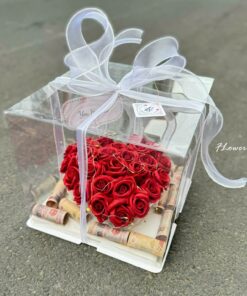 Hộp hoa sáp trái tim