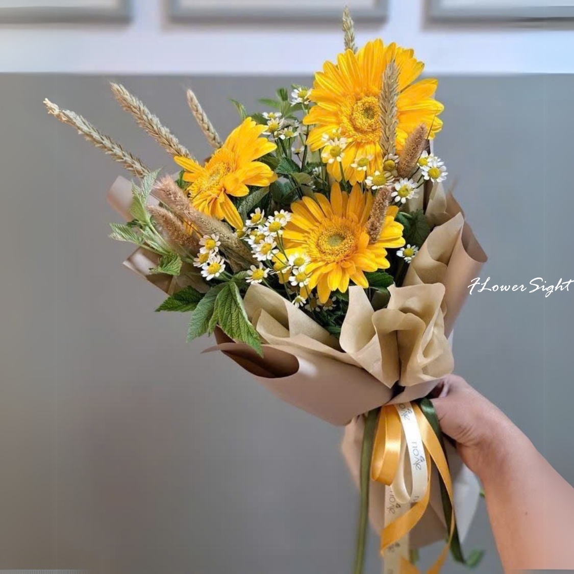 Bó hoa đồng tiền vàng