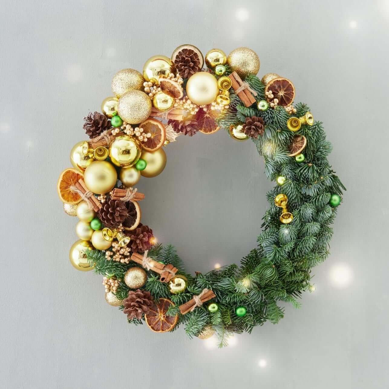 Make you smile Mẫu vòng hoa trang trí giáng sinh màu trắng