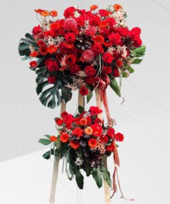 Kệ hoa chúc mừng 2 tầng