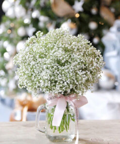 Bó hoa cưới bi trắng