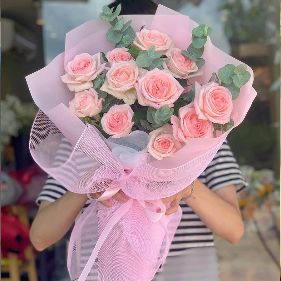 Bó hoa hồng ohara hồng