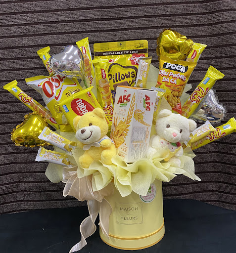 Bó hoa kẹo màu vàng