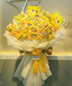 Bó hoa kẹo màu vàng