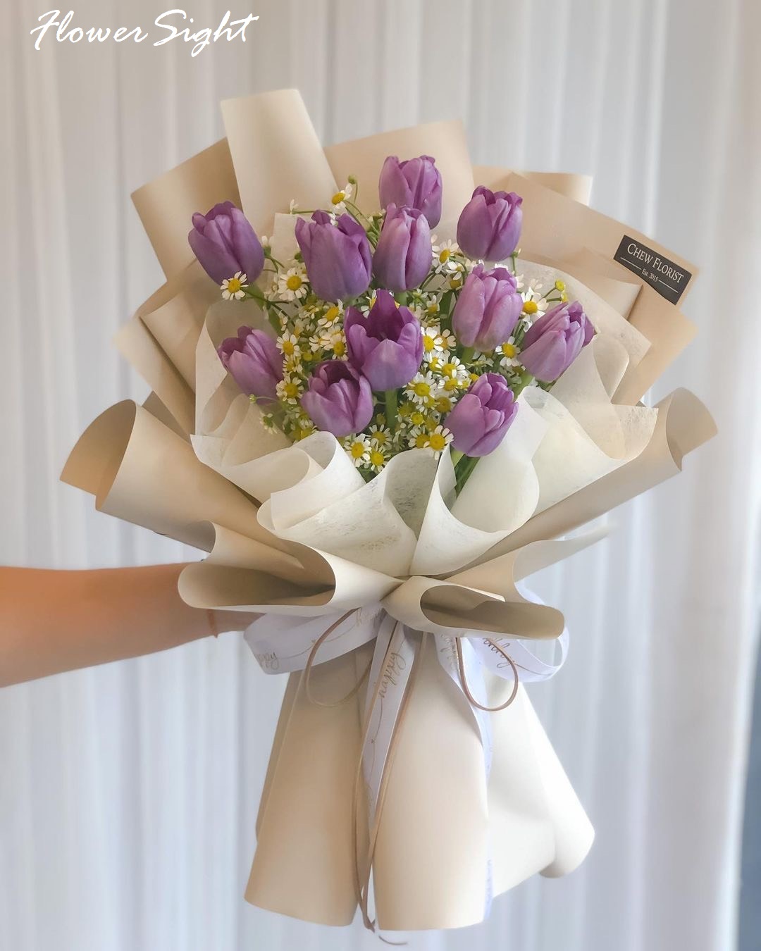 Bó hoa tulip màu tím