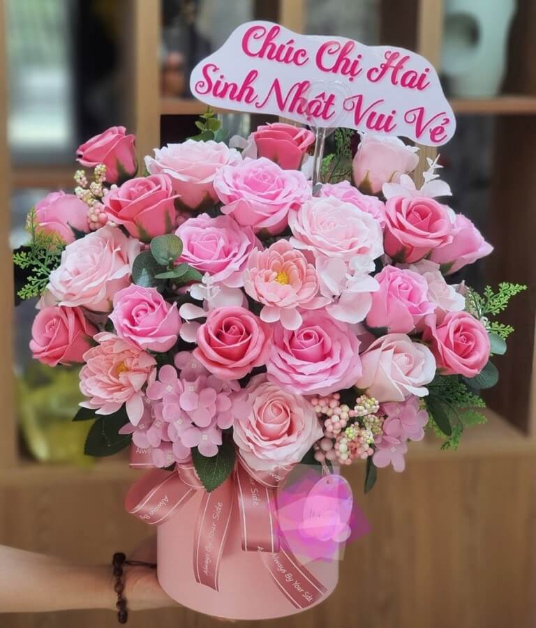 lẵng hoa sáp