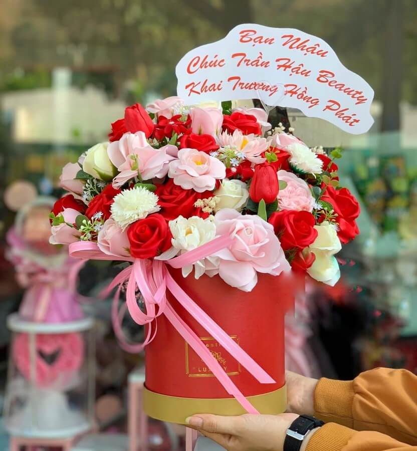 lẵng hoa sáp