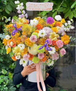 Lẵng hoa hồng để bàn