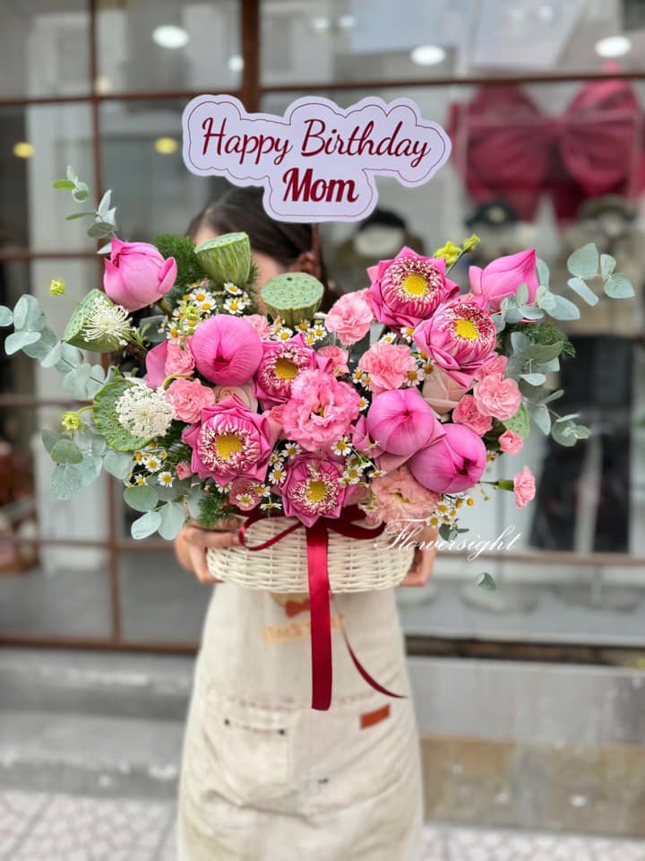 Happy Birthday Flower hoa sinh nhật đơn giản