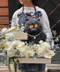 Bó Hoa Gấu Bông Sáng Ngần