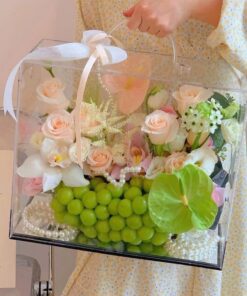 Giỏ Hoa Trái Cây Sinh Nhật Happy Day