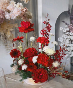 Dĩa Hoa Để Bàn Hello World