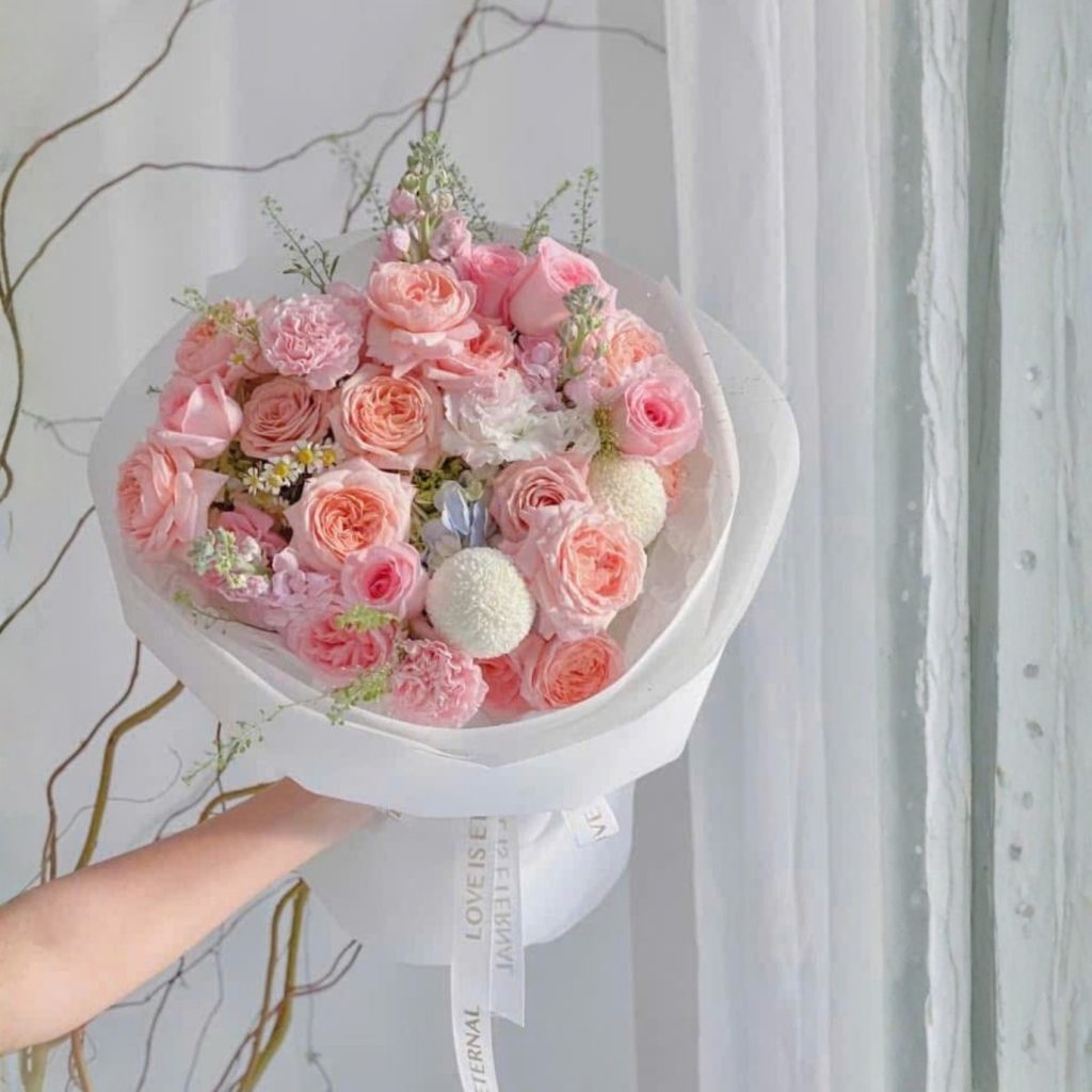 Bó Hoa Tặng Mẹ Mây Hồng Dịu Ngọt 