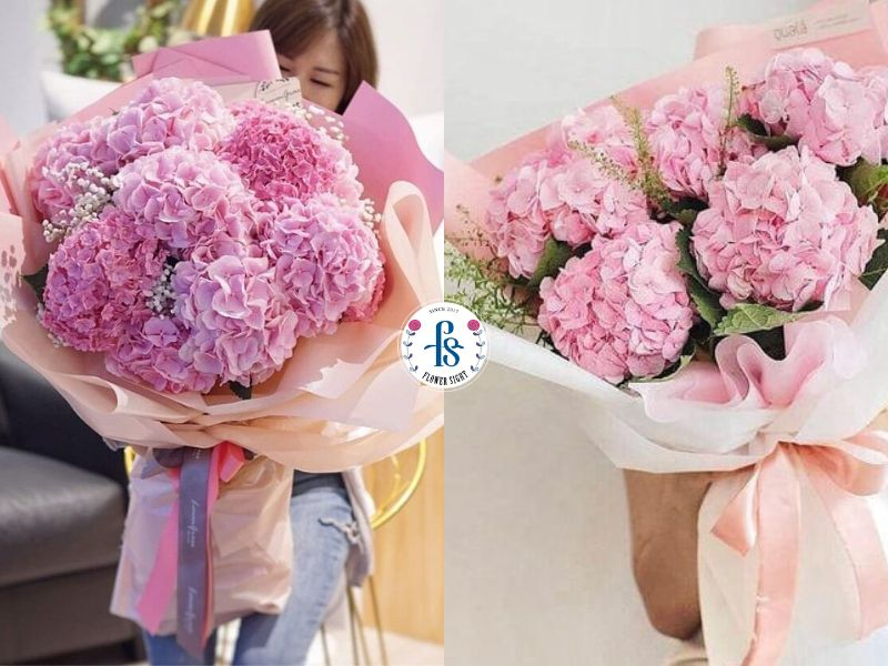 Bó hoa cẩm tú cầu tặng lễ tình nhân