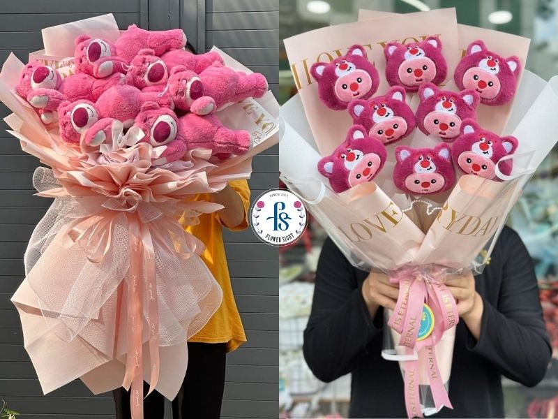 Bó hoa gấu bông tình yêu