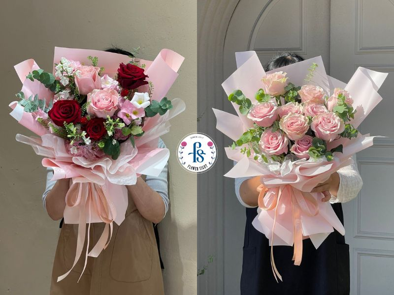 Bó hoa tươi có giá từ 200k - 500k