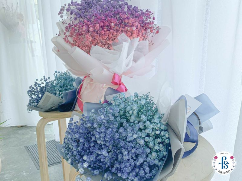 Giá bó hoa baby phù hợp với nhiều khách hàng