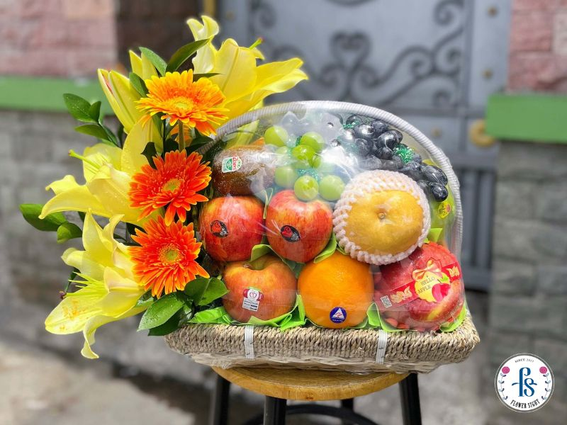 Giỏ hoa trái cây dâng lễ