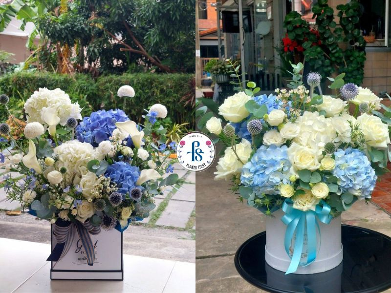 Bó hoa cẩm tú cầu chức mừng khai trương