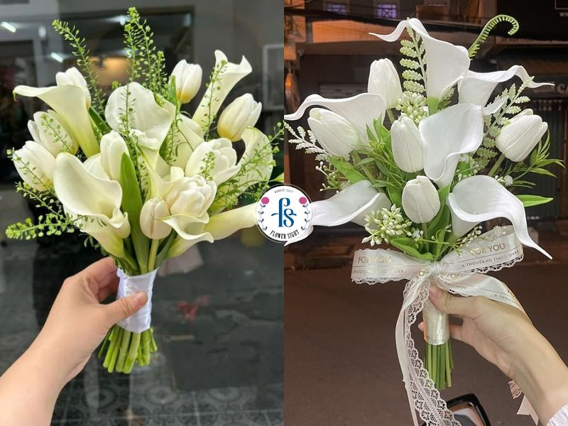 Hoa cưới cầm tay Tulip