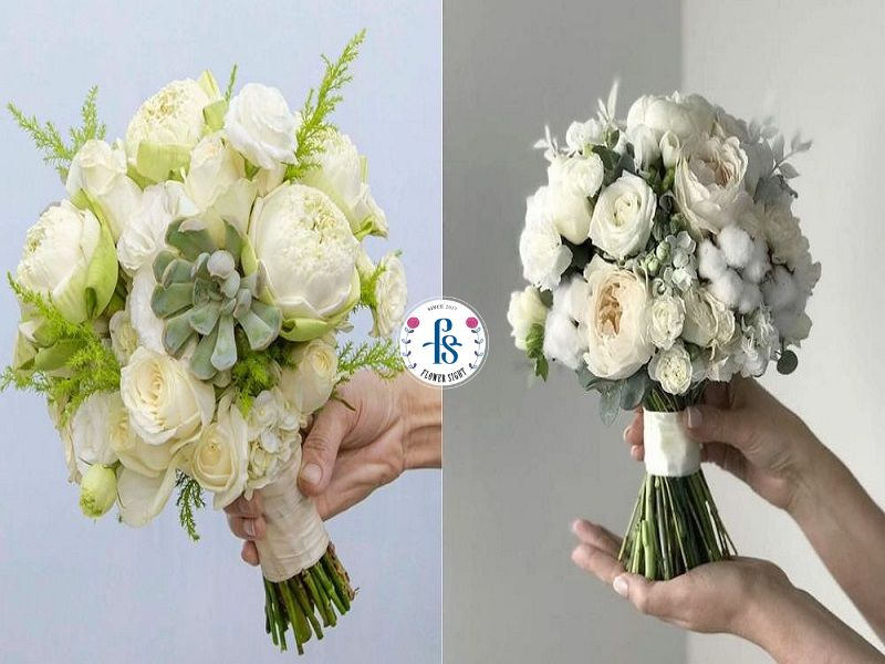 Hoa cưới cầm tay bó tròn