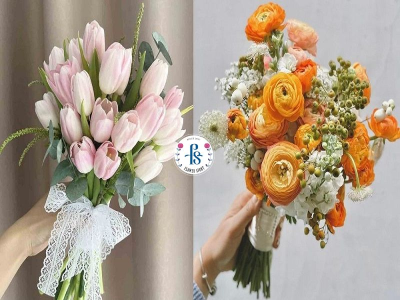 Hoa cưới cầm tay dáng ngắn