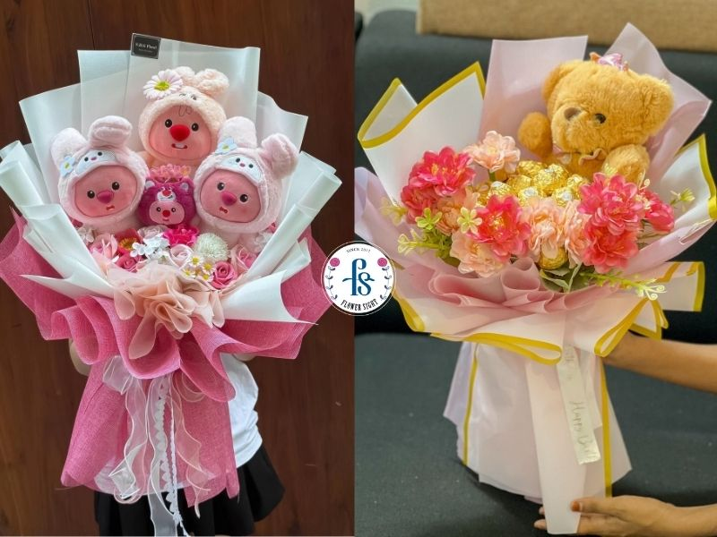 Hoa gấu bông tặng bạn thân