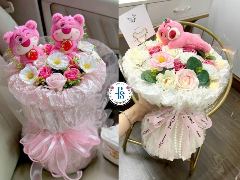 Hoa gấu bông tặng mẹ và bà