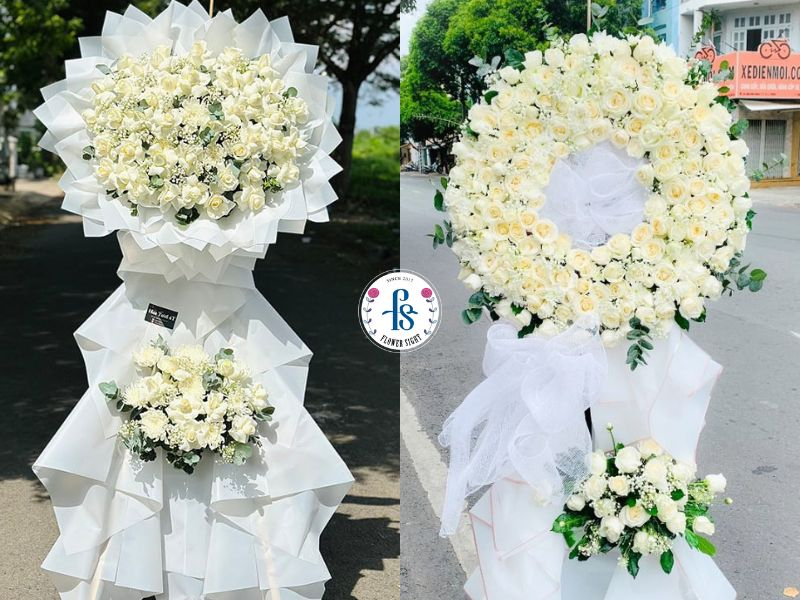 Hoa hồng trắng cho tang lễ