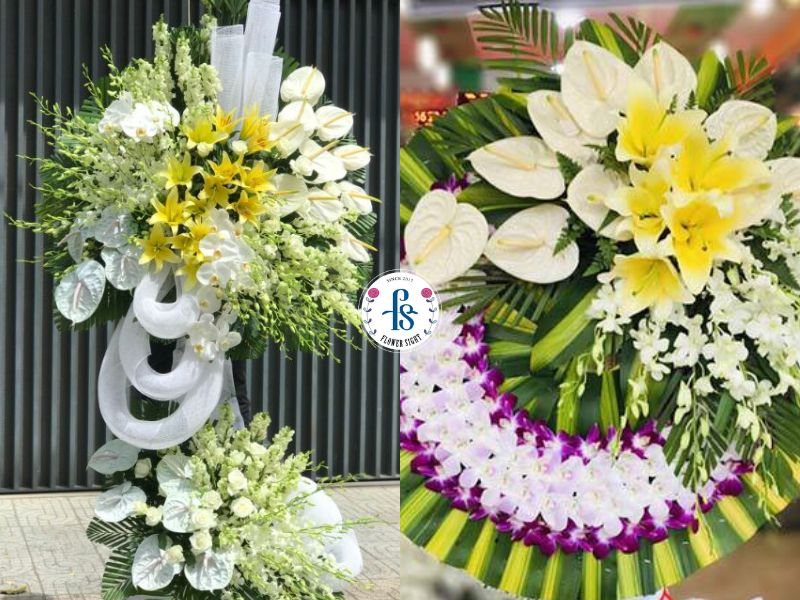 Hoa môn trắng cho tang lễ