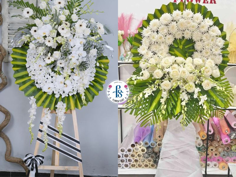 Hoa tang lễ màu trắng